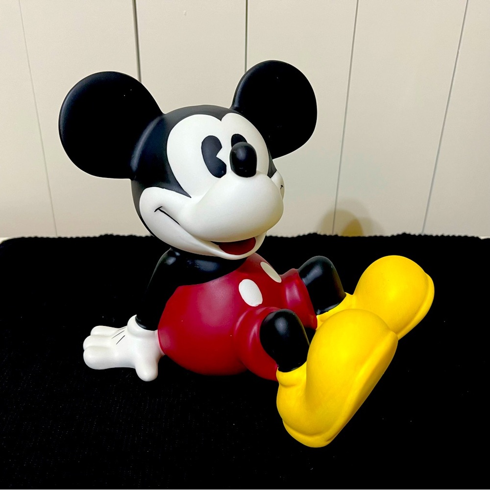 Disney Mickey Mouse Ceramic Coin Bank with Stopper by Enesco NIB